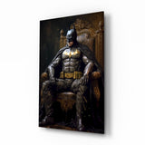 Batman in the Throne Glass Wall Art || Designer Collection
