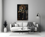 Elvis Presley in the Throne Glass Wall Art || Designer's Collection.