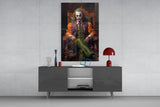 Joker in the Throne Glass Wall Art || Designer Collection.