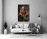 Joker in the Throne Glass Wall Art || Designer Collection.