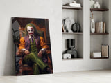 Joker in the Throne Glass Wall Art || Designer Collection.
