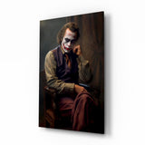 Arte de pared de vidrio de Joker il pensatore || Collezione di designer