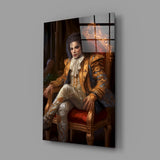 Michael Jackson in the Throne Glass Wall Art || Designer Collection.