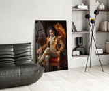 Michael Jackson in the Throne Glass Wall Art || Designer Collection.
