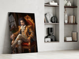 Michael Jackson in the Throne Glass Wall Art || Designer Collection.
