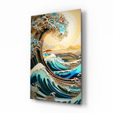Waves, Trees or Mountains Glass Wall Art || Designer's Collection.