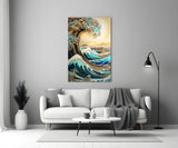 Waves, Trees or Mountains Glass Wall Art || Designer's Collection.