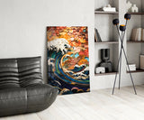 Waves, Trees or Mountains Glass Wall Art || Designer's Collection.