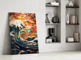 Waves, Trees or Mountains Glass Wall Art || Designer's Collection.