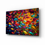 Cuadro de cristal Mundo de peces || Colección Designer - 72x46 cm
