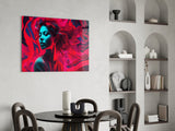 Red Feelings Glass Wall Art || Designer Collection.
