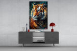 Tiger Glass Wall Art || Designer Collection.