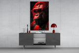 Ape the Thinker Glass Wall Art || Designer Collection.