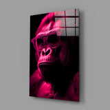 Ape the Thinker Glass Wall Art || Designer Collection.