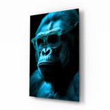 Ape the Thinker Glass Wall Art || Designer Collection.