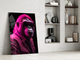 Ape the Cool Glass Wall Art || Designer Collection.
