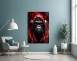 Rebellios Ape  Glass Wall Art || Designer Collection.