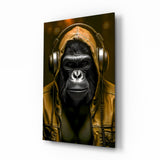 Rebellios Ape  Glass Wall Art || Designer Collection.