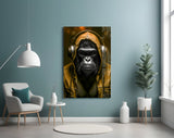 Rebellios Ape  Glass Wall Art || Designer Collection.