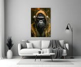 Rebellios Ape  Glass Wall Art || Designer Collection.