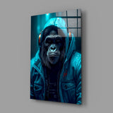Music and the Ape  Glass Wall Art || Designer Collection.