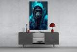 Music and the Ape  Glass Wall Art || Designer Collection.