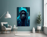 Music and the Ape  Glass Wall Art || Designer Collection.