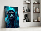 Music and the Ape  Glass Wall Art || Designer Collection.