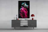 Rhino in Style Glass Wall Art || Designer Collection.