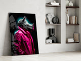 Rhino in Style Glass Wall Art || Designer Collection.