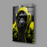 Rebellios Ape  Glass Wall Art || Designer Collection.