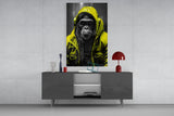 Rebellios Ape  Glass Wall Art || Designer Collection.