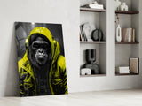 Rebellios Ape  Glass Wall Art || Designer Collection.