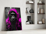 Rebellios Ape  Glass Wall Art || Designer Collection.