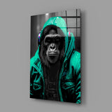 Rebellios Ape  Glass Wall Art || Designer Collection.