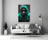 Rebellios Ape  Glass Wall Art || Designer Collection.