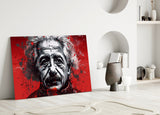 Einstein Glass Wall Art || Designers Collection.