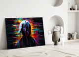 Shadow of Color Sticks Glass Wall Art || Designer Collection.