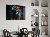 Face of Color Sticks Glass Wall Art || Designers Collection.