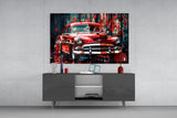 Vintage American Car Glass Wall Art || Designers Collection.