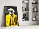 "I Told You" - Einstein Glass Wall Art || Designer Collection.