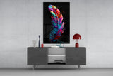 Feather Glass Wall Art || Designers Collection.