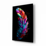Feather Glass Wall Art || Designers Collection.