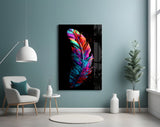 Feather Glass Wall Art || Designers Collection.