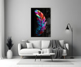 Feather Glass Wall Art || Designers Collection.