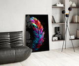 Feather Glass Wall Art || Designers Collection.