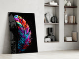 Feather Glass Wall Art || Designers Collection.