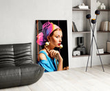 Girl With A Pearl Earring Glass Wall Art || Designer Collection.