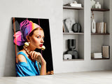 Girl With A Pearl Earring Glass Wall Art || Designer Collection.