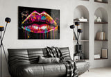 Lips Glass Wall Art || Designer Collection.